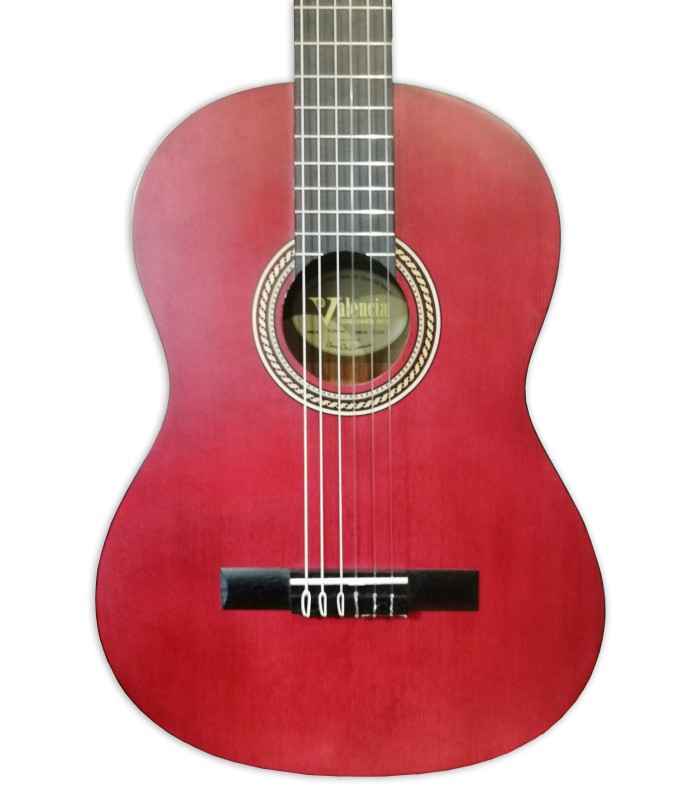Classical Guitar Valencia VC204 TWR Transparent Red Matt